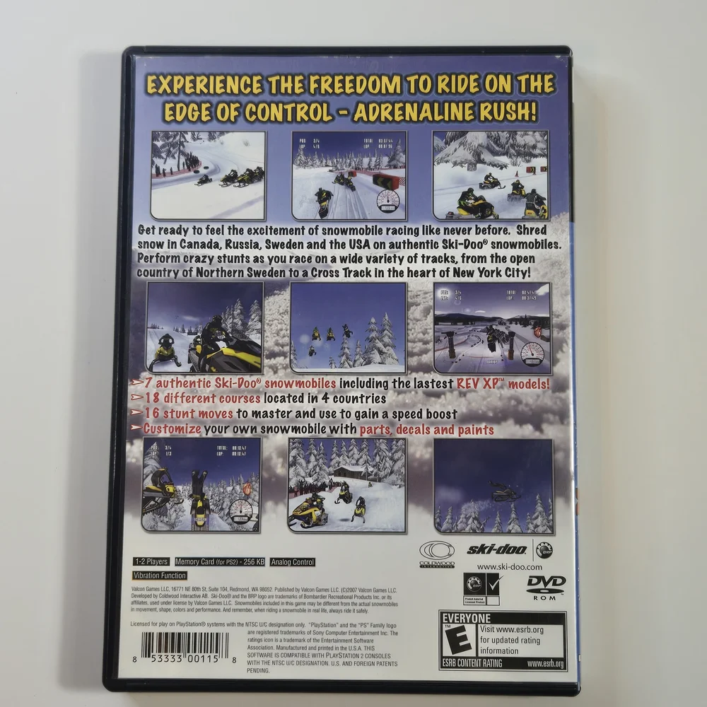 Sony PlayStation 2 Ski-Doo Snow X Racing - Black and Yellow